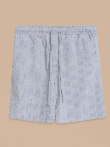 Image of StitchX Men's Airport Look Textured Seersucker Cotton Resort Shorts-S-2XL