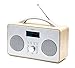 Produktbild Smith-Style Coppice DAB+ UKW DAB Digitalradio Tragbares Radio mit Zwei Lautsprechern - DAB-Radio/UKW-Radio/Batterie und Netzbetrieb mit 20 Senderspeichern - Eiche/Silber