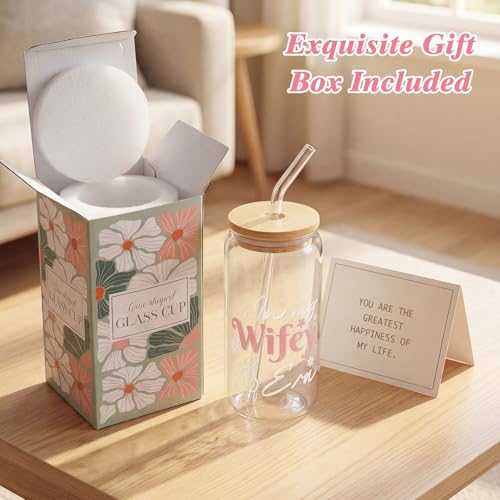 Bridal Shower Gift: 16 oz Pink Coffee Cup with Code KAJZWTPH