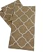 Cotton Craft - Moroccan Tile Embroidered Jute Table Runner - White Embroidery on Natural Jute - 13x72 - Make your dinner table truly standout this season - Hand made by skilled artisans