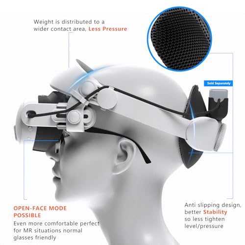 Image of Globular Cluster CMQ3 V2 Dual Mode Comfort Mod for Meta Quest 3 / 3S | Halo Head Strap with Lying-Down Mesh Rear Band, Balanced Weight, Open-Face Mode & Adjustable Side Buttons for Optimal FOV