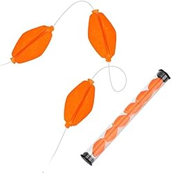 Aparejo Con Boya Aparejo de Pesca con Indicador, 6 Unids/Set Bobo de Boya de Pesca con Mosca Verde Oliva de Golpe de Flotador de Espuma con Dos Colores para Accesorios de Pesca con Mosca (Rojo)