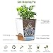 WSMKSZ 4 inch Self Watering Pots for Indoor Outdoor Plants, 6 Pack Plastic Flower Planters with Drainage Holes and Removable Saucers, Plant Pots with Wicking Rope, Modern Decor, White Brown
