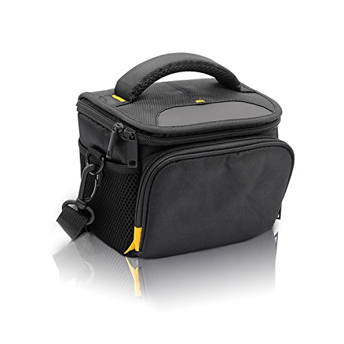 FOSOTO Camera Case Bag Compatible for Canon PowerShot SX420 SX530 M5 M100 Nikon Coolpix L340 B500 L330 L840, Sony Alpha a6000 A6300 HX400, Fujifilm XT20 Waterproof(with Rain Cover)