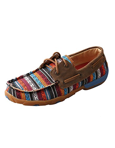 Twisted X Women's Boat Shoe Driving Canvas Moccasins