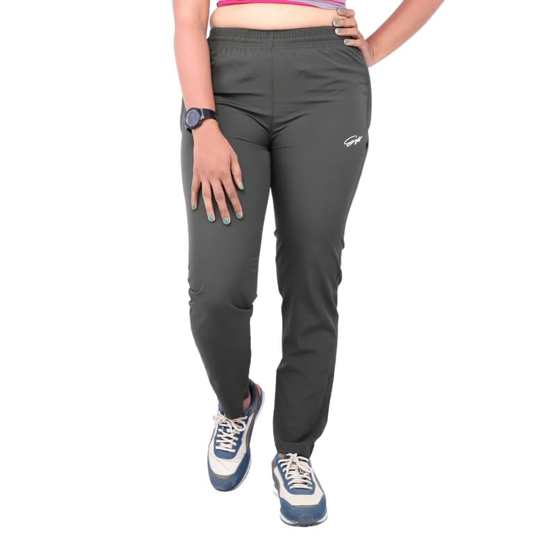 avishiti Go-Fit Dry-Fit Gym Women Zip Pocket Synthetic Casual Lower Joggers Trackpant Sports Pant | Olive-picture-22