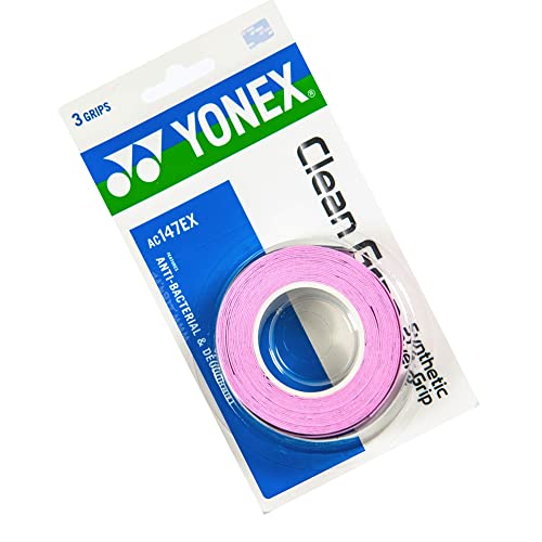Yonex Clean Grap Tennis/Badminton Racquet Overgrip 3-Pack (Pink) #TOP29