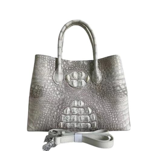 美品✨GENUINE CROCODILE SKIN トートバッグ 肩掛け グレー Amazon.com: Classical Lady White Purse Authentic True Alligator