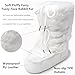 ZHENAIYISHENG Faux Fur Boots for Women - Fuzzy Fluffy Furry Water Resistant Snow Boots for Women - Anti-Slip with Cotton Sponge Lined and TPR Rubber Sole Black White Fur Boots white 6 7