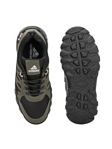 Image of Leo's Fitness Men's Water Resistant Outdoor Trekking Shoe, Lace-Up Trail Running Sports Sneakers, Hiking Shoes for Men