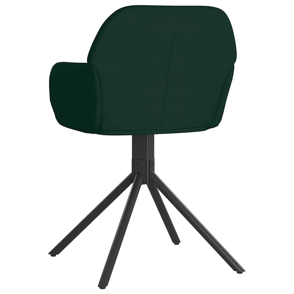 Generisch Set di 2 sedie girevoli per sala da pranzo, in velluto verde