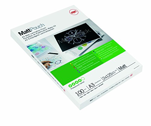 Pochettes de plastification Gbc A3 mates pour protéger les menus de restaurant et plans