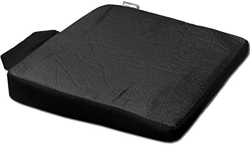 Yupbizauto Nuevo cojín de soporte ergonómico cómodo transpirable para silla de oficina para asiento de coche (cuero Syn negro)