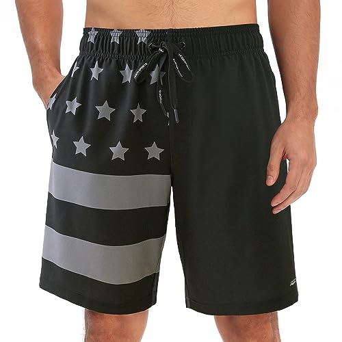 Image of HOdo Mens Swim Trunks with Mesh Liner 9 inch Quick Dry Swim Shorts Bathing Suits for Men Swimwear Board Shorts wiht Pockets