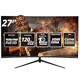 Monitor Gamer Curvo 27" Full HD 1920x1080, 120Hz/1ms HDMI VGA FreeSync e G-Sync Padrão VESA, para Jogos e Entretenimento