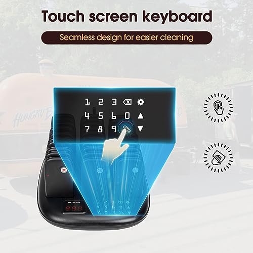 Retekess TD175P Restaurant Pager System Buzzers, Pagers for Restaurants, 3280 ft, Set with Vibration, Flashing and Buzzer, 30 Order Buzzers for Restaurant, Food Court, Firms