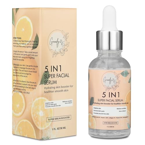 GOODY 2'S Vitamin C Serum for Face with Hyaluronic Acid – Anti Aging Brightening Serum, Dark Spot Corrector, Reduces Fine Lines and Wrinkles, Hydrating Formula for All Skin Types, 1 fl oz