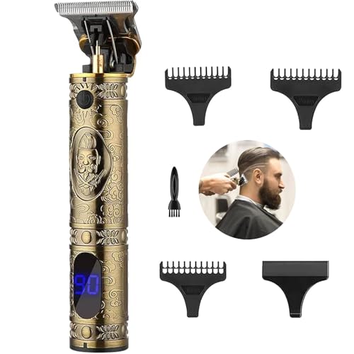 Ofmeow Professional Hair Trimmer Hair Clippers for Men Zero Gapped T-Blade Shaver Hair Cutting Electric Beard Trimmer Mens Grooming Kit with LCD Display Gifts for Men Fathers Boys