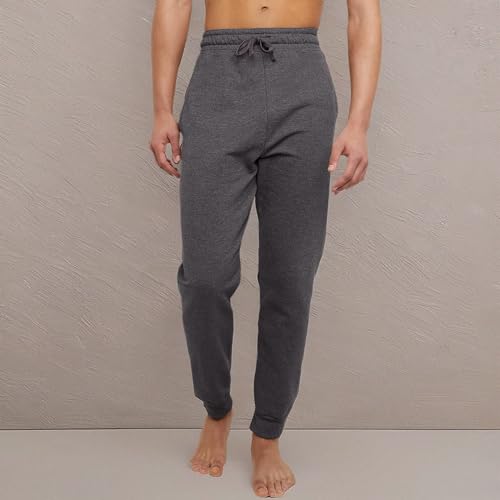 Hanes Men's Joggers, EcoSmart Fleece Sweatpants for Men, Men's Lounge Pants, 30.5" Charcoal Heather image 8