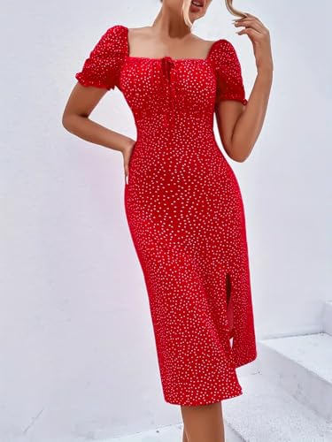 Image of GRECIILOOKS Women's One Piece Dresses - Stylish Midi Dress for Women | Summer Casual Wear for Events, Date & Evening Look