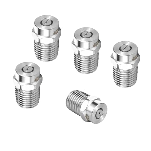 M MINGLE Universal Replacement Nozzle for Pressure Washer Undercarriage Cleaner, 40 Degree surface cleaner tips, Orifice 1.5, 1/4” Male NPT, 4000 PSI, 5 Pcs