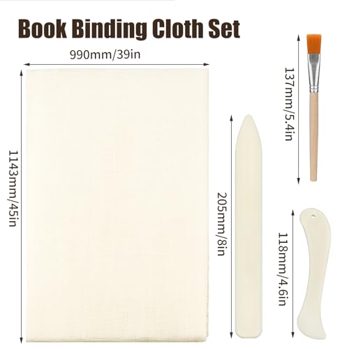 Yncotte Pano de encadernação de livros, 2 peças de pano para encadernação de livros, reparo (99 x 11