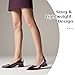 LingxiaUne Pumps for Women Comfortable Low Chucky Heel Shoes with Pointed Toe and Fashion Design for Work Size 7 Wine Red