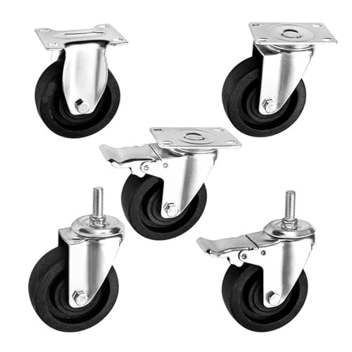 Roulette pivotante de four 220°C avec frein nylon M12 pour boulangerie