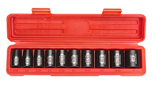TEKTON 1/2 Inch Drive 6-Point Impact Socket Set, 10-Piece (7/16-1 in.) | 4810