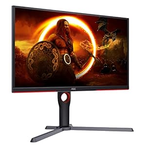 AOC Gaming 25G3ZM/BK – 25″ 240Hz FHD Monitor, 0.5ms MPRT, FreeSync Premium (1920×1080, HDMI 2.0 x 2, DisplayPort 1.2 x 1, Headphone out (3.5mm)) black/red