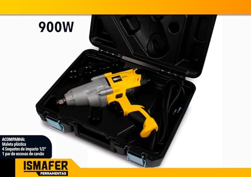 Chave De Impacto Elétrica Reversível 1/2 Pol Com Maleta