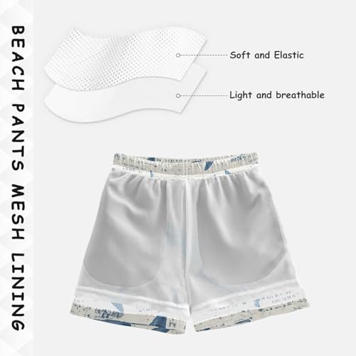 Pigsaly Boys Swim Trunks Vintage Shark Boys Board Shorts Swimsuit Swimwear Summer Bathing Suit 4T4