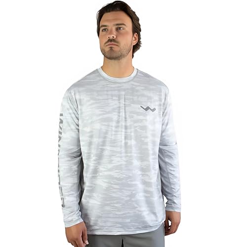 WindRider UPF 50+ Sun Protection Long Sleeve Shirts for Men – Rash Guard Mens Swim Shirt for Fishing Swimming & Outdoor Fun