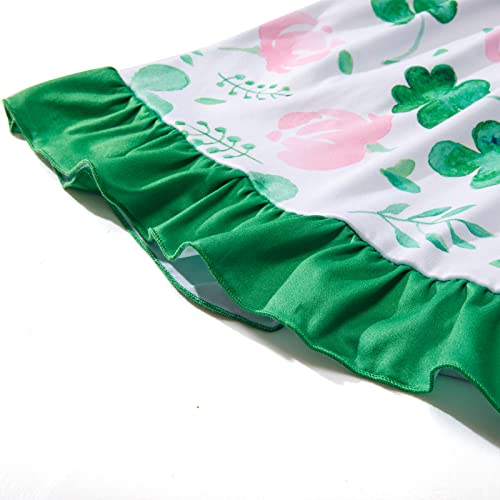 Girl's Dress - Green Shamrock Dress for Toddler and Little Girls4