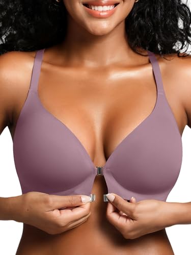 Image of Racerback Bras with Metal Magnetic Front Closure - S-XL Wireless for Women No Underwire Seamless Supportive Bralettes