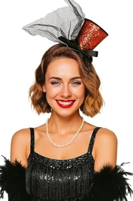 FIESTAS GUIRCA | Minihat Chistera Roja con Diadema (Talla Única) - Accesorio de Sombrero para Fiestas de Disfraces, Carnaval y Halloween - Ideal para Todos los Usuarios - Rojo | Ya disponible en tu tienda friki favorita! En mundofriki.es!