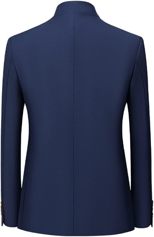 Men's Casual Blazer Sport Blazer Chinese Style Stand Collar Business Jackets Slim Notched Lapel Wedding Dress Suit2