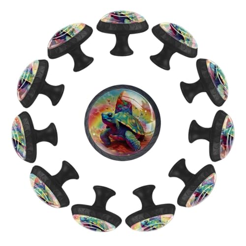 Boutons de meuble tortue en cristal pour une quincaillerie décorative raffinée d'armoire