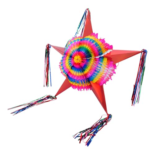 ERINGOGO Piñata Plegable en Forma de Estrella de Papel Multicolor para Decoración de Fiestas Infantiles Accesorio para Cumpleaños 1 Pieza Adecuado para Celebraciones y Eventos