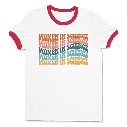 Retro Women in Science Ringer Tee Shirt Unisex
