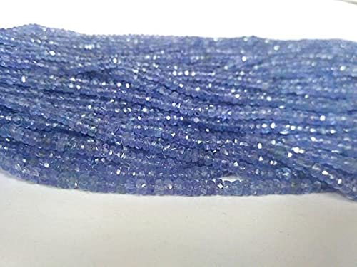 Faceted tanzanite rondelles pour créer un collier élégant de soirée estivale
