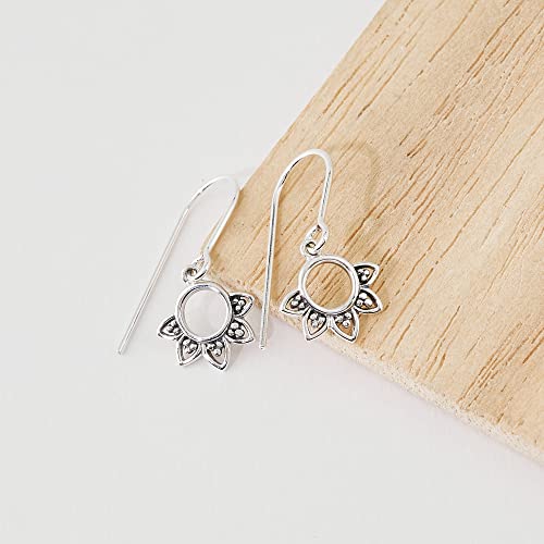 Boma Jewelry Sterling Silver Balinese Filigree Circle Dangle Earrings3