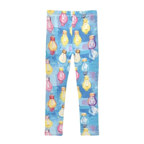 Colorful Christmas Light Bulbs Kids Baby Girls Athletic Leggings Fashion Full Length Activewear Running2