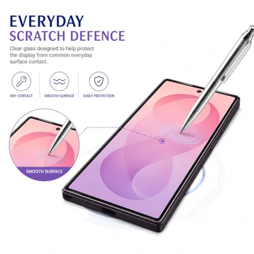 Image of ArmourPro Borderless Tempered Glass for Samsung Galaxy Z Fold 8 Ultra - Clear Screen Protector with Anti Dust Speaker Mesh, 9H Scratch Resistant, HD Clarity, Case Friendly, Bubble-Free