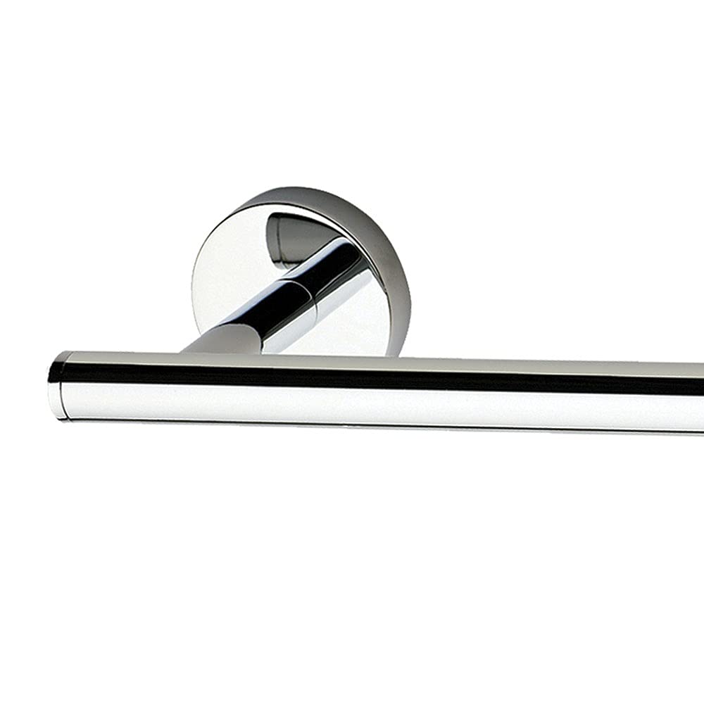 Kibath Barra Toallas de diseño Med 30cm. Fabricado en Acero Inoxidable y Acabado en Cromo Brillo. con Dos Opciones de colocación, Adhesiva o con Tornillos, 478423