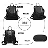 Miss Lulu Damen Rucksack Klein Anti diebstahl Schultaschen 2 in 1 Tagesrucksack Casual Daypack Rucksackhandtaschen Leicht für Freizeit Einkauf Alltag #5