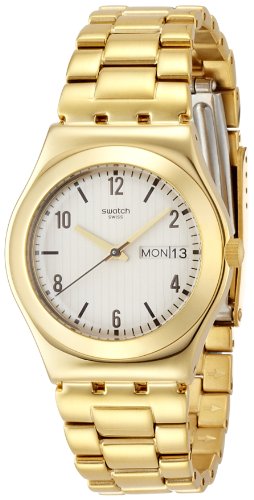Swatch Women s YLG700G Analog Display Swiss Quartz Gold Watch