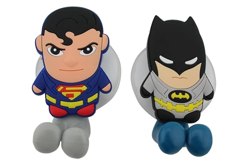 Bat Superhero 2 pcs Set Toothbrush Holders with Suction Cup for Wall in Bathroom at Home RV Camper Van