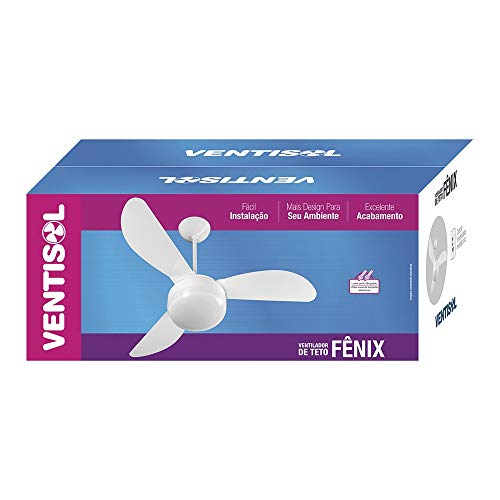Ventisol Ventilador de Teto, Fênix LED, Branco, 127V