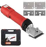 DUCKBOY Heavy Duty 500W Electric Shearing Machine: Clippers for Horse, Pony, Cattle, Large Dogs. Includes 6 Speeds & 2 Detachable Blades: Stainless Steel Horse Clippers Blades with 15 + 18 Teeth.